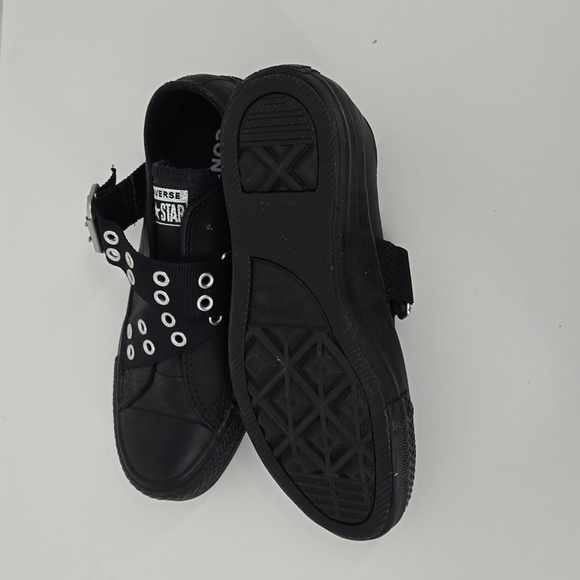 Convers Chuck Taylor All Star Punk Strap Slip On Low Top Women's Black Size 5 - Picture 7 of 9